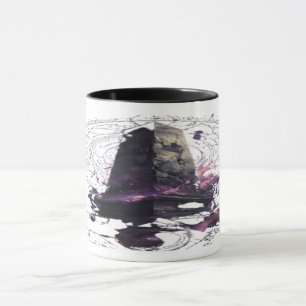 Caneca de Arte Oculta Obelisco Cósmico Roxo