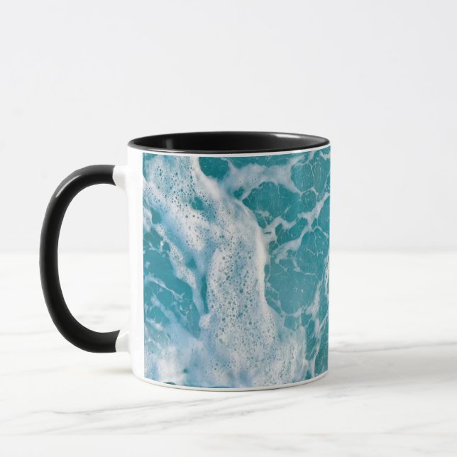 Caneca de Arte Onda do Oceano (Esquerda)