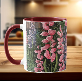 Caneca de Arte Original Flores Silvestres