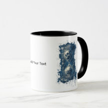 Caneca de arte sombrio gótico de ampulheta de crân