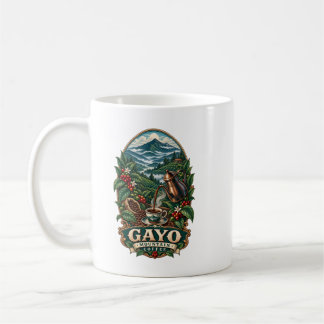 Caneca de Arte Vintage Café da Montanha Gayo Indon