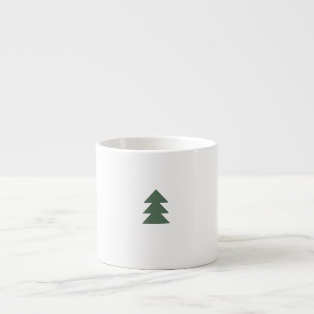 Caneca de Árvore de Natal Simples (Verde) (Frente)