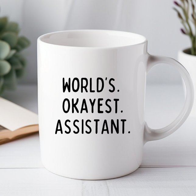 Caneca de Assistente Medianamente Bom do Mundo Hum (Criador carregado)