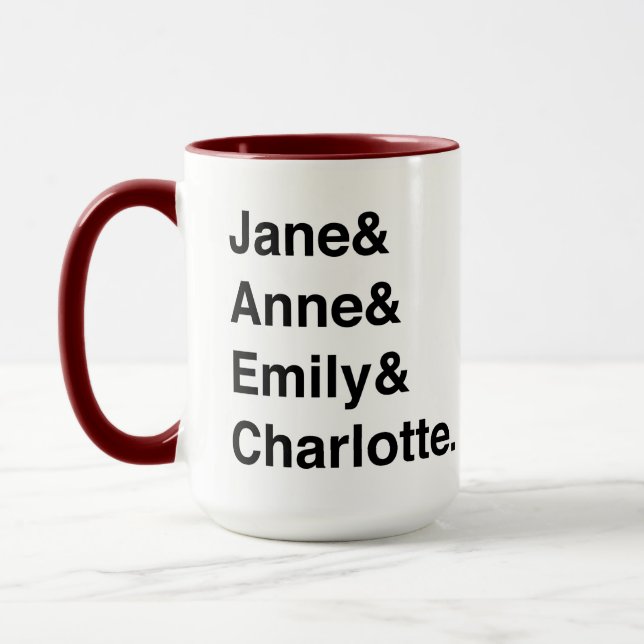 Caneca de Austen e Brontes (Esquerda)