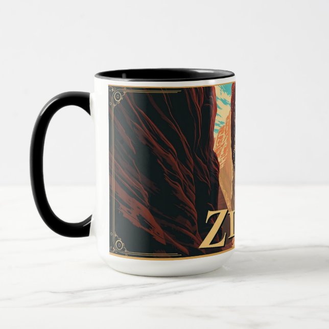 Caneca de Aventura Retro Zion National Park (Esquerda)