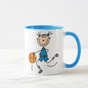 Caneca de Basquete da Camisa Azul