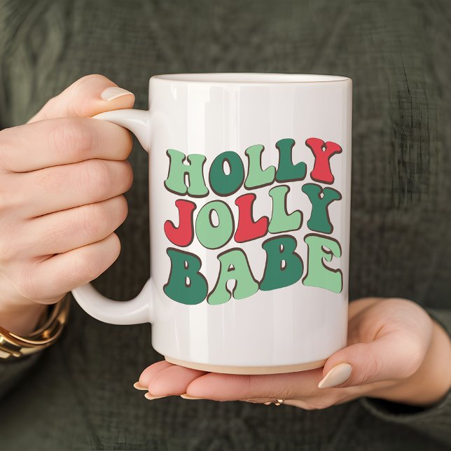 Caneca de bebê bicho-da-ganga, Merry caneca de nat (holly jolly babe mug, merry christmas mug, personalized mug, custom name mug, christmas vibes mug)