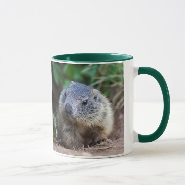 Caneca de Bebê Marmota Curioso (Direita)