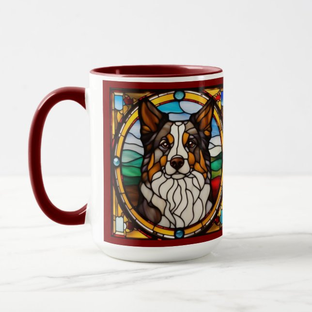 Caneca de Bebida do Australian Shepherd Fofo (Esquerda)