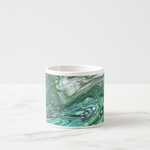 Caneca de Bebida Verde Abstrata 2 Cool Uh Oh