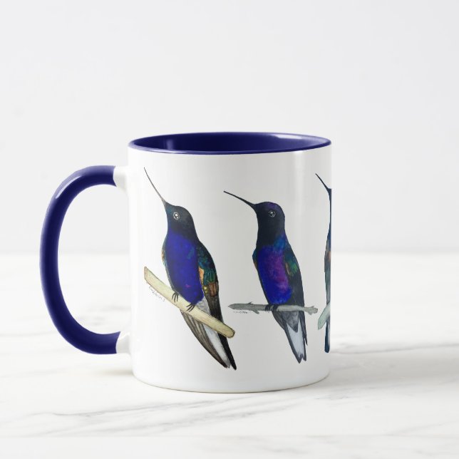 Caneca de Beija-flor Coroa Roxa-Veludo (Esquerda)