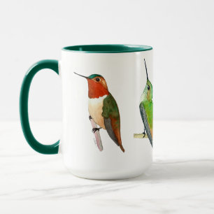 Caneca de Beija-flores Verdes