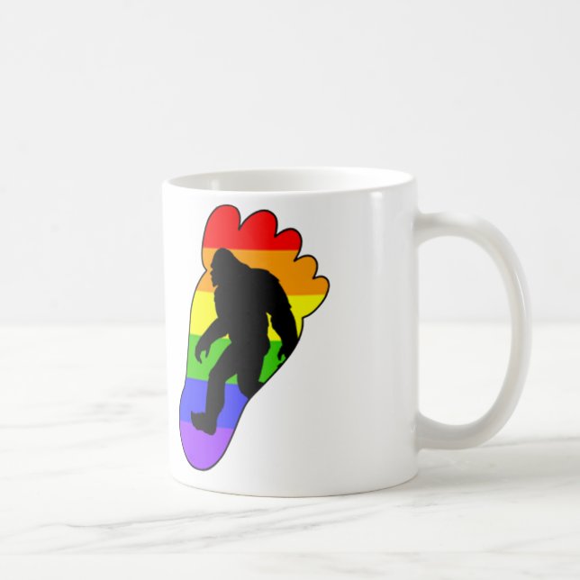 Caneca de Bigfoot do orgulho gay (Direita)