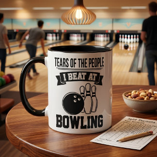 Caneca de Boliche Divertida Presente para Jogador 