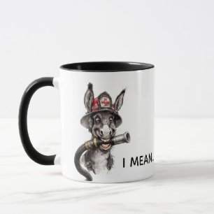 Caneca de Bombeiro Sarcástico Burro Humor Colega d