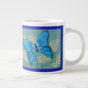 Caneca de borboleta azul