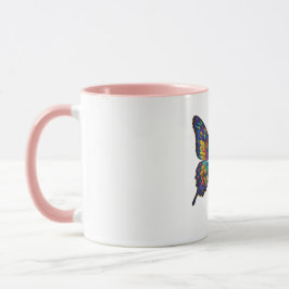 Caneca de Borboleta Cósmica - Arte Galáxica Vibran