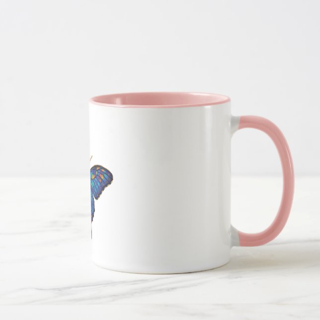 Caneca de Borboleta Cósmica - Arte Galáxica Vibran (Direita)