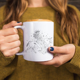 Caneca de borda preta de 15oz TaurusGirl