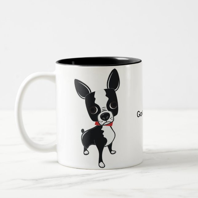 Caneca de Boston Terrier - Boston obtida? (Esquerda)
