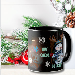 Caneca de cacau quente, Encantada, de inverno