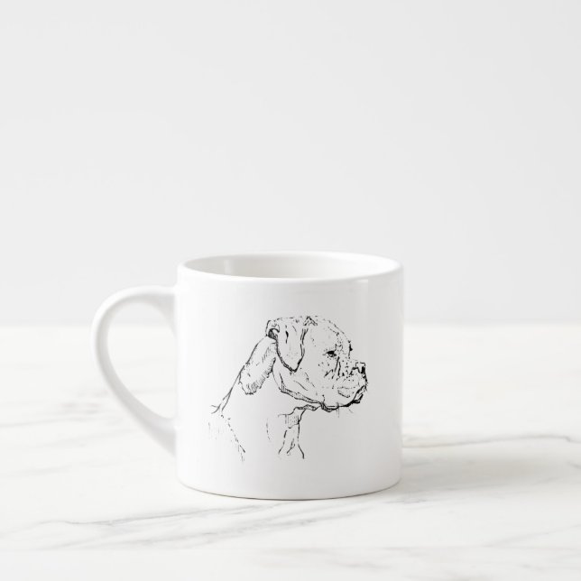 Caneca de Cachorro Boxer – Caneca de Café com Cach (Esquerda)
