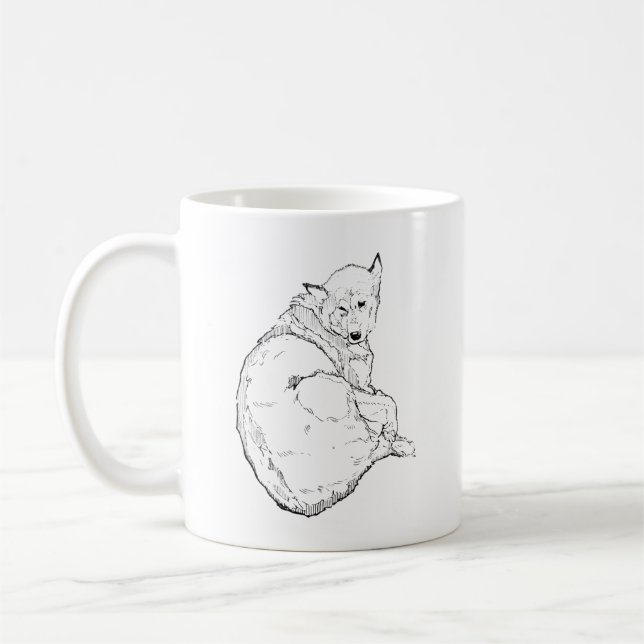 Caneca de Cachorro Mãe Husky, Caneca de Café de Ca (Esquerda)