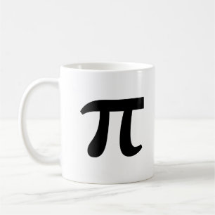 Caneca De Café π Pi Escrita Preta