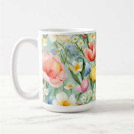 Caneca De Café С terrível Campo Floral Primavera. Pintura