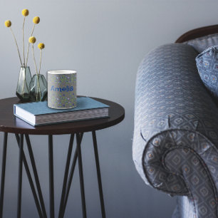 Caneca De Café С Ute Blueberry com nome para cinza