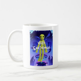 CANECA DE CAFÉ あいさつする宇宙人の柄