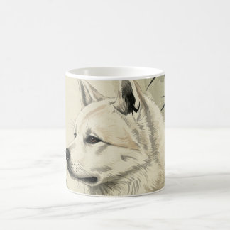 Caneca De Café 「墨犬」Japanese style ink painting mug