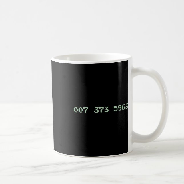 Caneca De Café 007 373 5963 Video Game Code 1987 anos 80 Retro Ga (Direita)