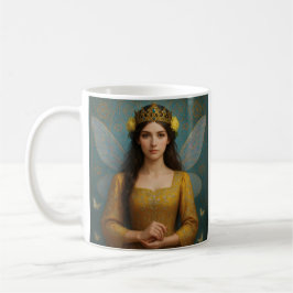 Caneca De Café 007_A fairy princess in golden yellow.