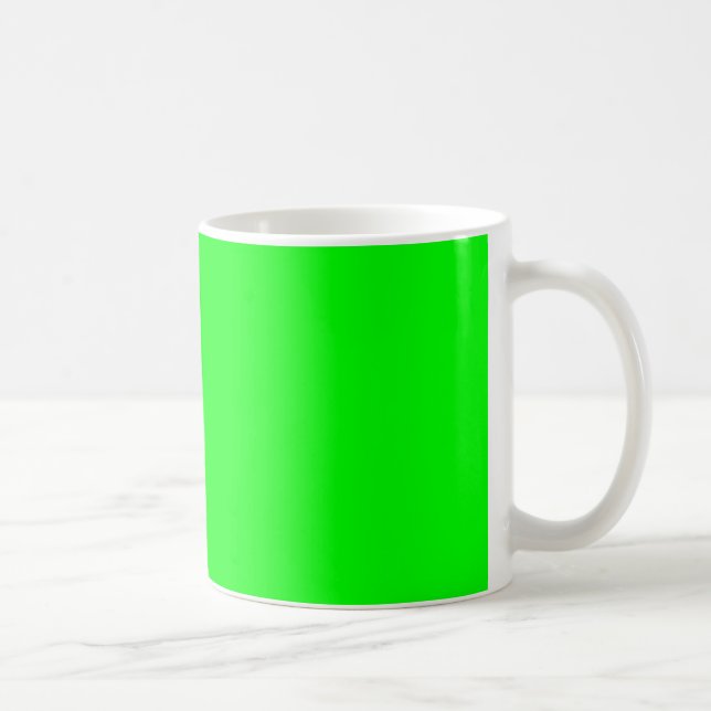 Caneca De Café 00FF00 Verde Lima (Direita)