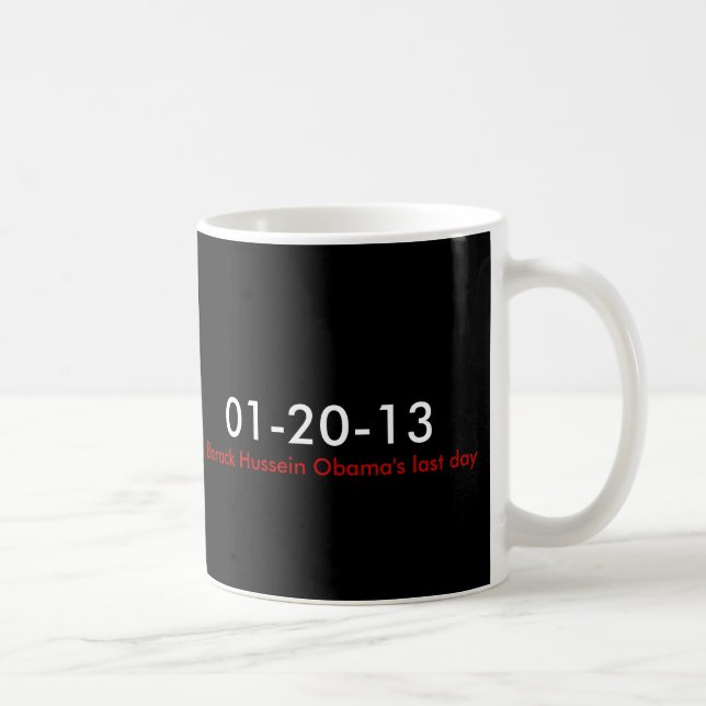 Caneca De Café 01-20-13, último dia de Barack Hussein Obama (Direita)