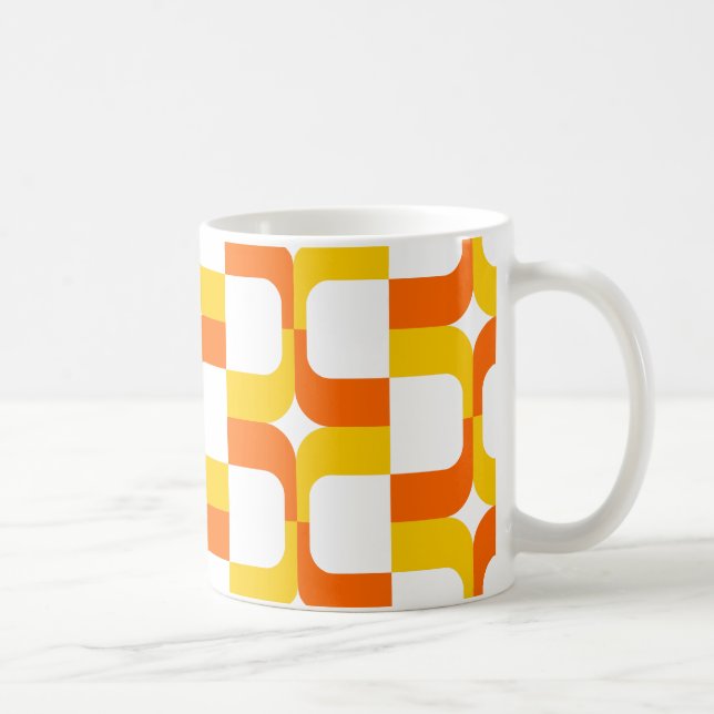 Caneca De Café 020614 - Amber and Orange on White (âmbar e laranj (Direita)