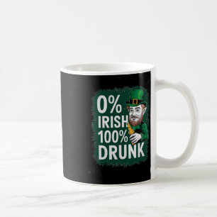 Caneca De Café 0 % de Bebado Irlandês 100 % Não Rua Irlandês. Pa