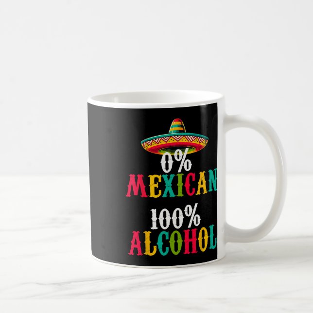 Caneca De Café 0% de Tequila Sombrero Mexicana Cinco De (Direita)