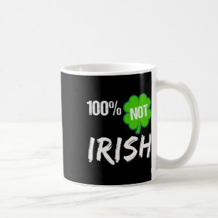 Caneca De Café 0% Shamrock Irlandês Feliz Dia de São Patrício 100