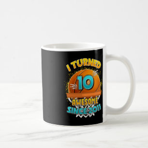 Caneca De Café 10º Aniversário de Basquete Eu Tornei-me Um Gif De