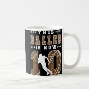 Caneca De Café 10º Aniversário Futebol Boy Dez Anos P