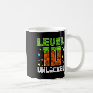 Caneca De Café 10º Aniversário Nível 10 Crianças Desbloqueadas 10