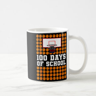 Caneca De Café 100º Dia De Basquete Escolar Crianças 100 Dias De
