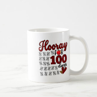 Caneca De Café 100º Dia De Escola Xadrez De Búfalo Hooray Para 10