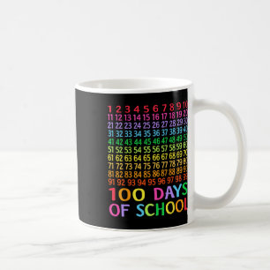 Caneca De Café 100º Dia de Professores Crianças 100 Dias de Matem
