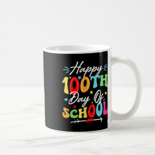 Caneca De Café 100º Dia de Professores Crianças Meninas Feliz