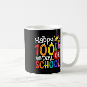 Caneca De Café 100º Dia de Professores Estudantes Feliz 100 Dia