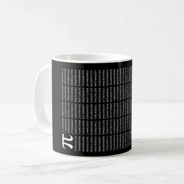 Caneca De Café 1000 Primeiro Dígitos Número Pi | Símbolo matemáti (Frente Esquerda)