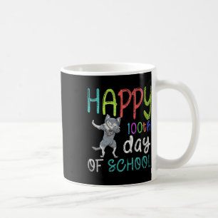 Caneca De Café 100.º Dia Da Escola Batido Lobo 100 Dias Da Escola